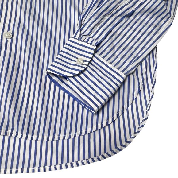 Mother The Roomie Frenchie Shirt In Art School Button Up Top Blue Women’s Size M - Picture 7 of 11